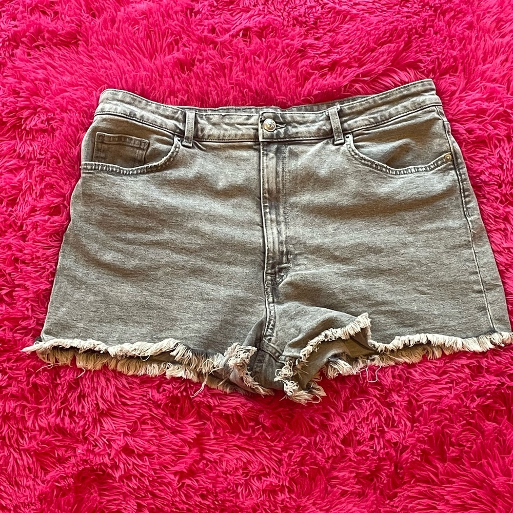 Gray Denim Shorts